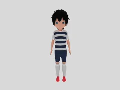 Soccer - Football  Player Low-poly 3D model buy