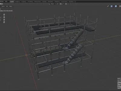 Scaffolding X 3D model