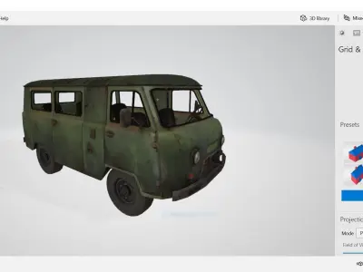 Car - VAN 04 Low-poly 3D model