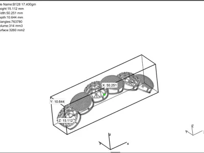 128 Golden Harmony Filigree Bangle Dome  3D print model
