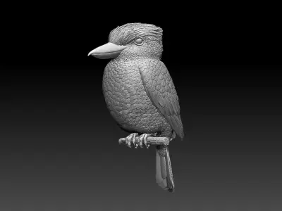 Blue Winged Kookaburra  3D print model