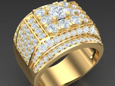 Luxury Men Rings Designs 6MR043 3D print model
