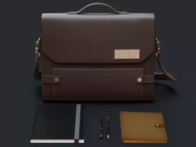 Office Decoration Set 2 3D model