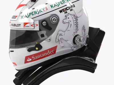 Sebastian Vettel 2015 style Racing helmet 3D model