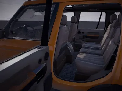 Offroad vehicle Low-poly 3D model