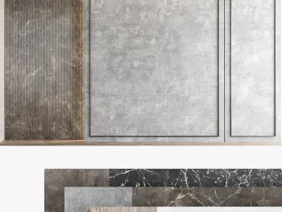 Decorative wall panel set 67 3D model