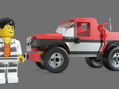 Lego PURSUIT Low-poly 3D model
