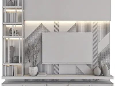 TV  Wall 07 3D model