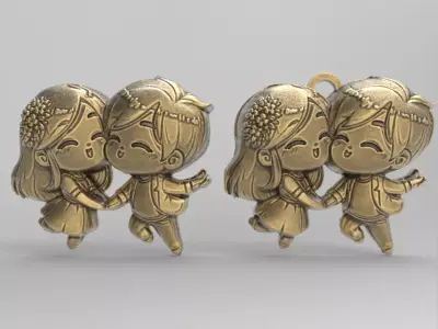 valentinesday cute fun couple decor  3D print model