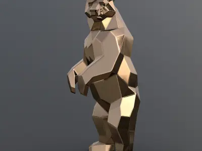 Grizzly bear 3D print model