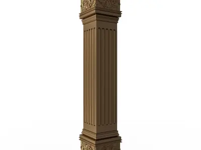 Column Capital 1304 Low-poly 3D model