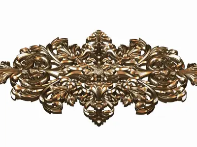 Carved decor ornament for cnc 21 3D model