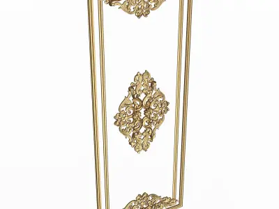 Boiserie Carved Decoration Panel 04 Low-poly 3D model