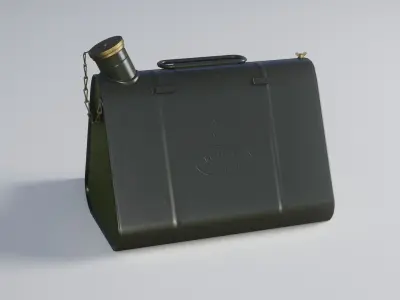 German triangular canister Low-poly 3D model