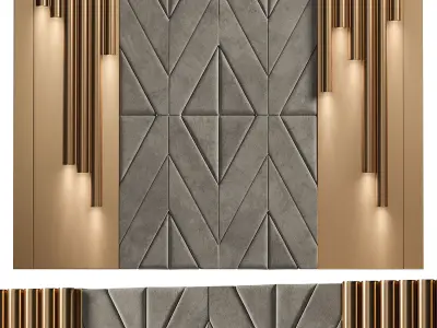 Panel checkered rug 3D model