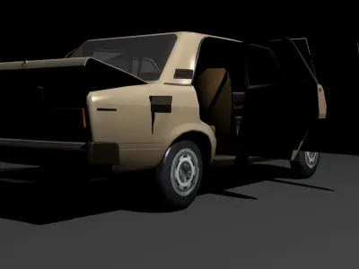russian car  vaz 2105 Low-poly 3D model