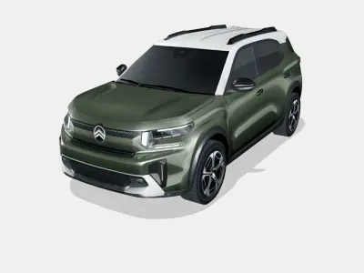 Citroen C3 Aircross 2025 Low-poly 3D model