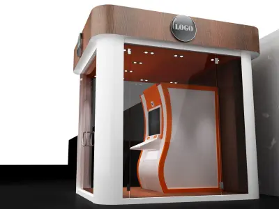Booth Exhibition Stand a549b  3D model