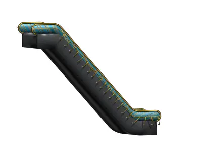 Shopping Mall Escalators Low-poly 3D model