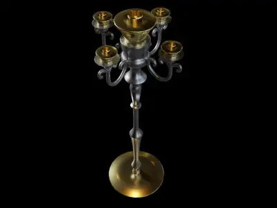Church Candle Holder - Game Ready 3D Model Free low-poly 3D model