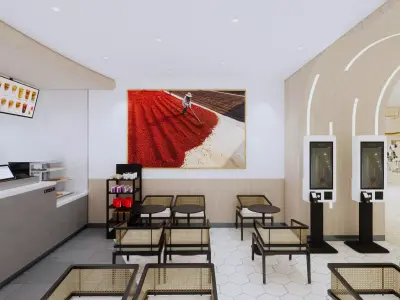 Kenangan Coffee Shop Interior  3D model