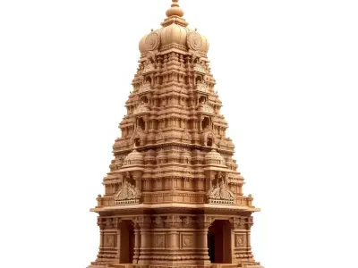Ornate Temple Structure model pack Low-poly 3D model