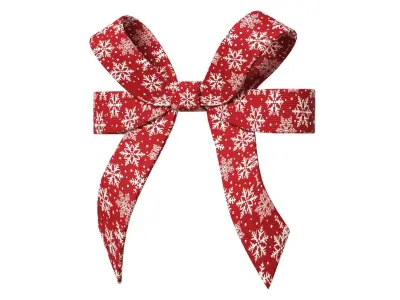 Christmas Bow Ribbon 54 Low-poly 3D model