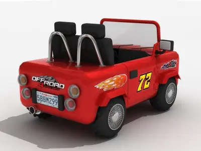 Plastic Toy Kids Battery Car 3D model