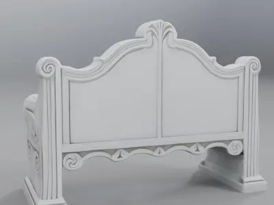 stone bench 3D model