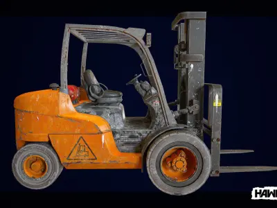 Forklift Truck Low-poly 3D model