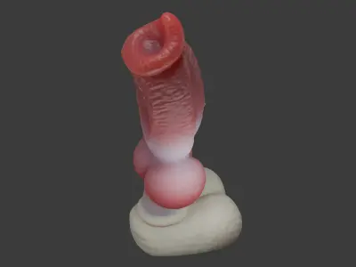 Gunthros Dog Penis low poly Rigged Low-poly 3D model