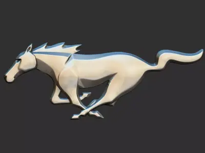 Mustang Logo Horse  3D print model