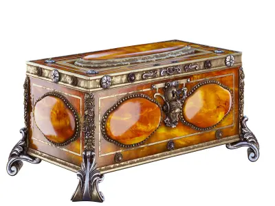 Classic amber box 3D model