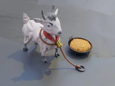 Stylized Goat 3D model