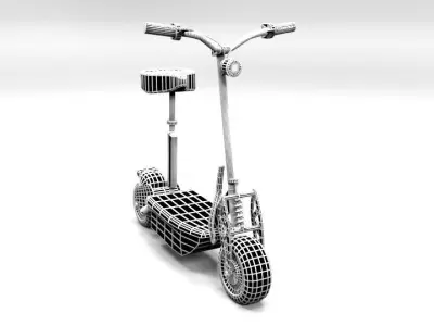 E- SCOOTER LOWPOLY electric Low-poly 3D model
