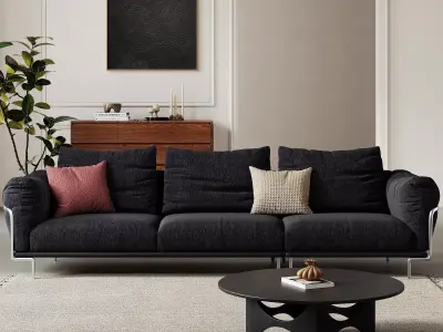 Parisian interior scene 3D model