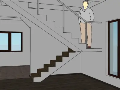 Low Poly Attic House Low-poly 3D model