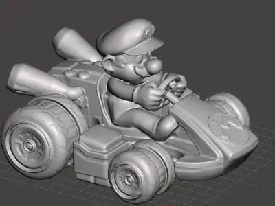 mario kart 3D print model