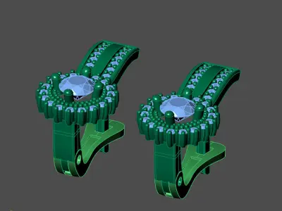 Women Earrings 3DM STL Womens Earring Renders 3D print models   3D print model 29