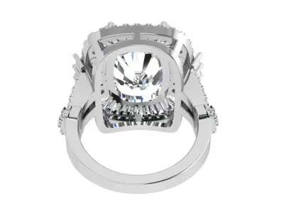 Cushion Halo Ring 4166 3D print model