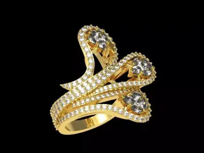 Diamond Ring 007 3D print model