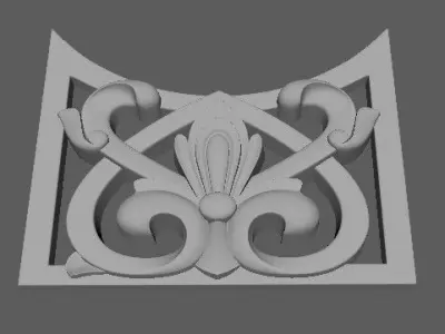Central decor ornament for furniture 3D model 55