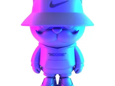 Streetwear Bear Off White Style toy 3D print model