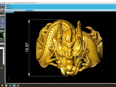 Luxury Chinese Dragon Sculpted Ring Design  3808 3D print model