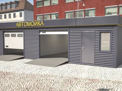 MOBILE CAR WASH 84m2 3D model