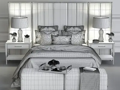 Chair and sofa company luxury bedroom 3D model