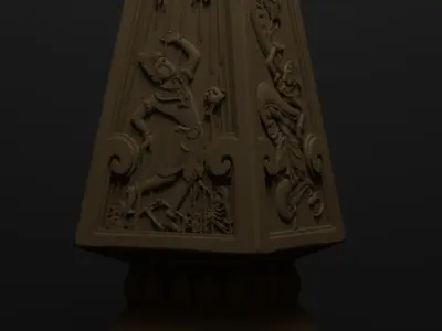 Indiana Jones Temple of the Forbidden Eye Obelisk  3D model