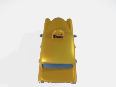 Low poly Taxi car Low-poly 3D model