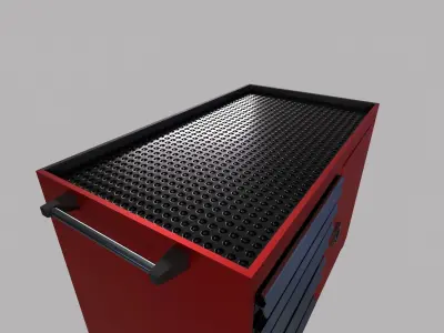 tool cabinet Low-poly 3D model