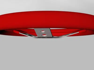 Realistic 3D model racing steering wheel for sport car 3D model